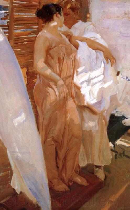 Joaquin Sorolla Pink frock Norge oil painting art